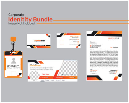 Ilustración de Corporate Identity Bundle Vector Templates - Imagen libre de derechos