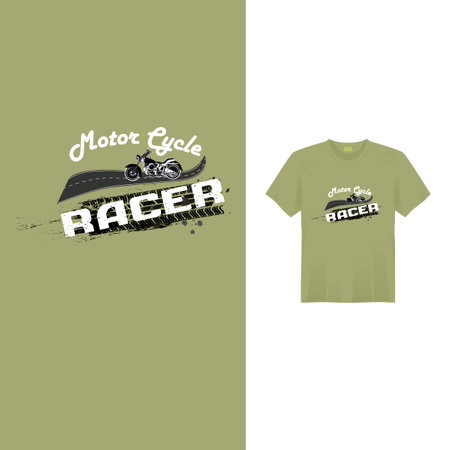 MOTOR CAR RACER PRINT READY T-SHIRT DESIGN || VECTOR TEMPLATES 2024のイラスト素材