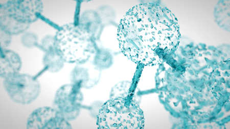 Crystallized molecule. 3d render illustration.の写真素材