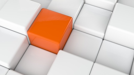 abstract cubes background. 3d render illustrationの写真素材