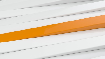 Abstract white and orange panels 3D background. render illustrationの写真素材