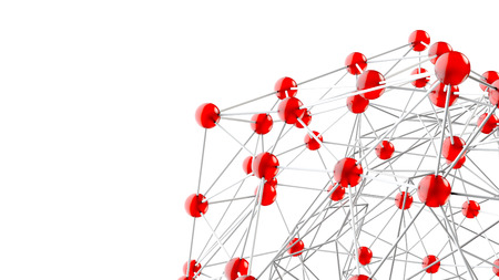 Molecule structure .3d Abstract Spheres. 3d render illustrationの写真素材