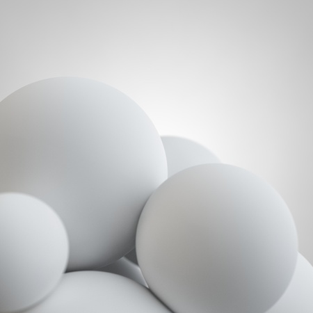 Molecule structure .3d Abstract Spheres. 3d render illustrationの写真素材