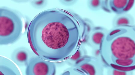 Abstract 3d cells of human or animal. Science conceptの写真素材