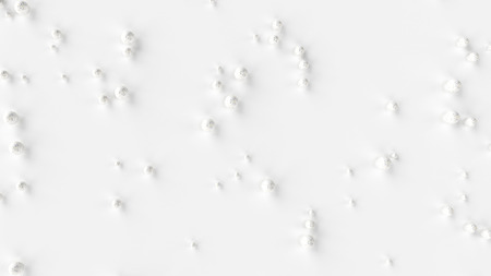 Abstract white background with ballsの写真素材