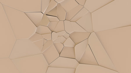 Background with broken shape. Wall destruction. 3d render illustrationの写真素材