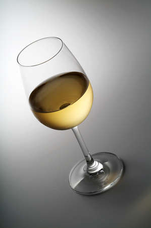 Glass of white wine, Muscadetの写真素材