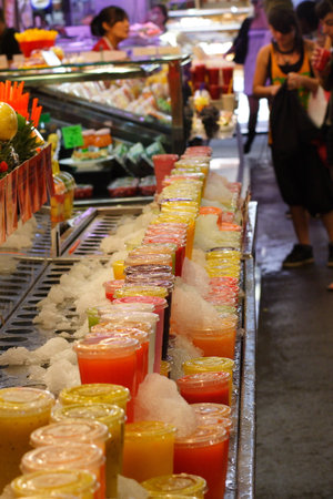boqueria market cupsの写真素材