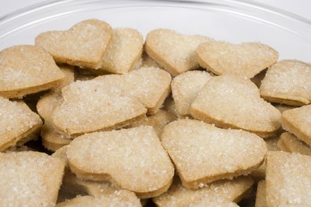 garnished cookies on serving tray
