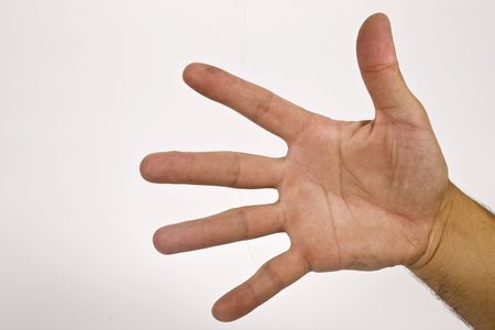 open palm on isolated background
