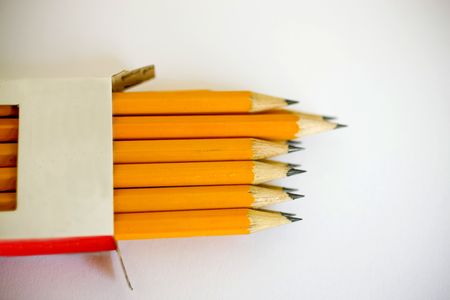 pencil box on isolated background

