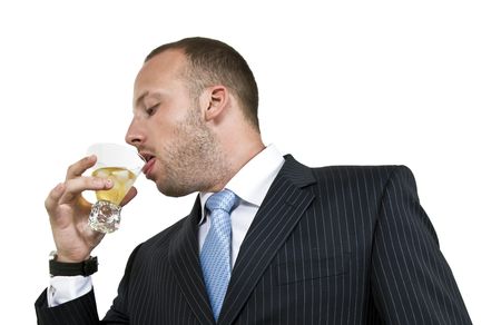 businessman drinking on isolated background
の写真素材