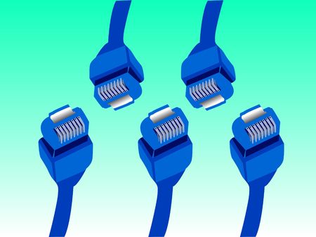 internet connectors on gradient background

