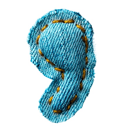 Handmade sign of jeans alphabetの写真素材