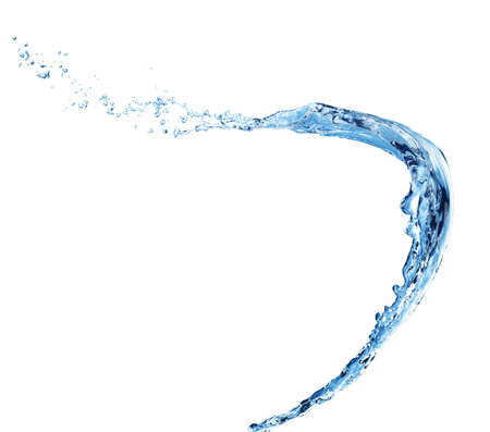 water splash isolated on whiteの写真素材