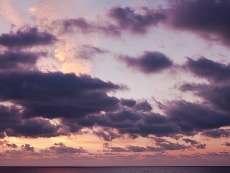 Sea sunrise with beautiful clouds