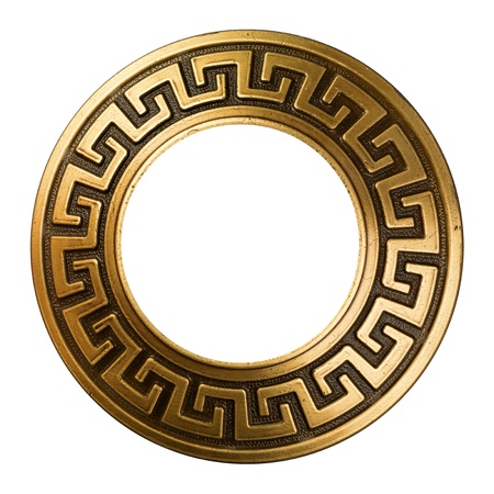 Vintage gold ornate frame on whiteの写真素材