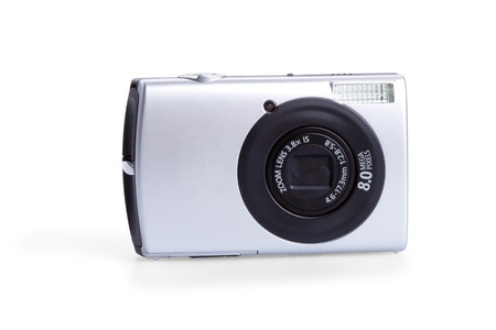 photo camera isolated on white