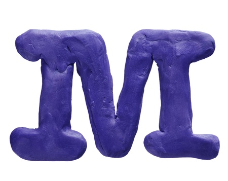 Plasticine letter isolated on a white background