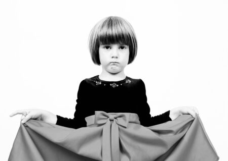 Little girl and dressの写真素材