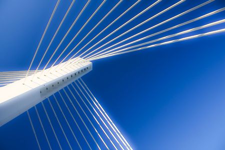 Modern Bridge Construction on Moraca river in Podgoricaの写真素材