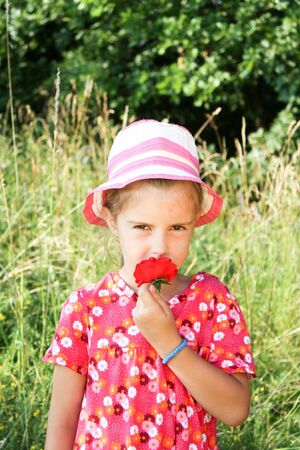Little girl portraitの写真素材