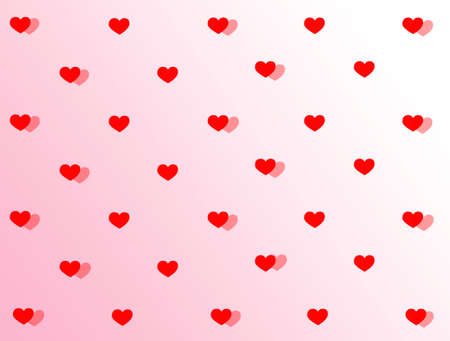 Heart pattern with pink gradient background