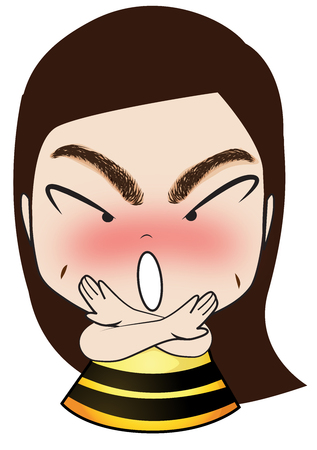 I'm cute. I Love Bees.のイラスト素材