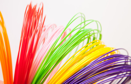 ADS plastic for 3D printer, macro shotの写真素材