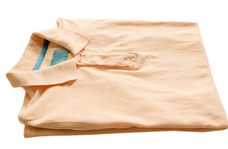 Polo shirt for men on white backgroundの写真素材