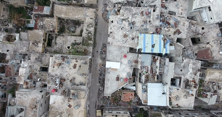 the city of Homs in Syriaの写真素材