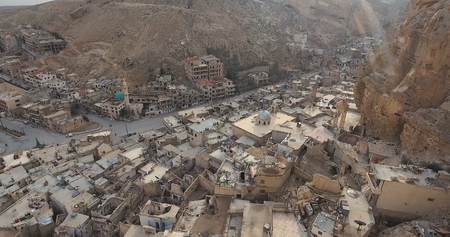 Village in the mountains 2017, Maaloula Syriaの写真素材