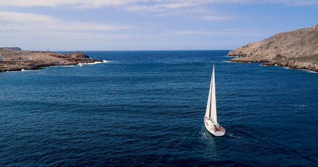 sailboat in the Mediterranean Sea