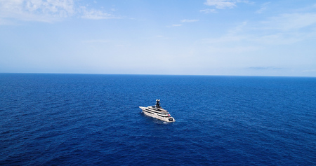 Yacht in the Mediterranean Seaのeditorial素材
