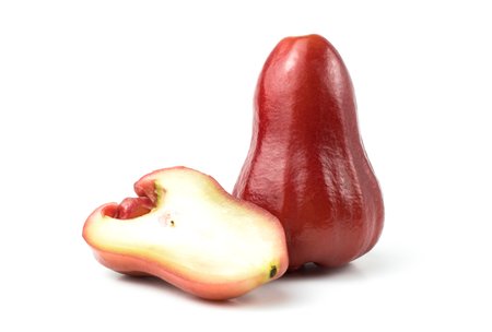 rose apple (chomphu) fresh isolated clipping path on white backgroundの写真素材