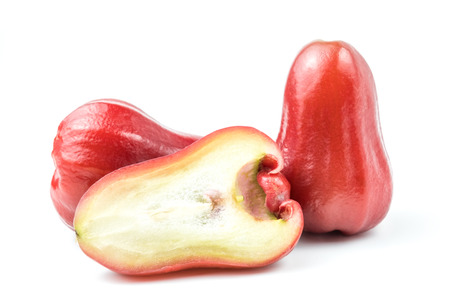 rose apple (chomphu) fresh isolated clipping path on white backgroundの写真素材