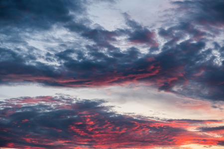 The sky evening is blue when the sunset. skyline background.の写真素材