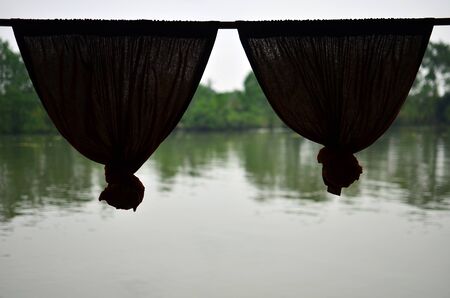Curtain on the riverの写真素材