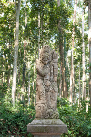 Stone sculpture of the Obyek Wisata Bukit Sari Sangeh in Bali Indonesia.の写真素材