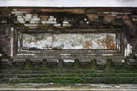 Old wall with Bali style in the temple.の写真素材