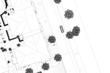 3D plan architecture abstract