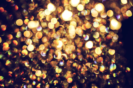 Blurred abstract light of luxury lamp at night for party or celebration backgroundの写真素材
