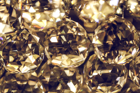 Close up on crystal glass glittering chandelierの写真素材