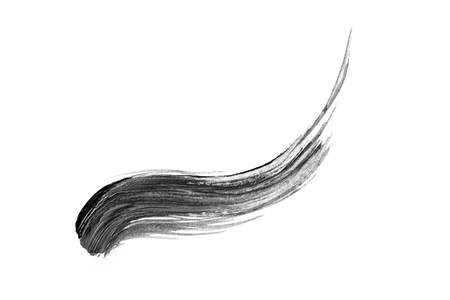 Abstract brush strokes and splashes of paint on white paper. Watercolor texture for creative wallpaper or design art work, black and white colors.の写真素材