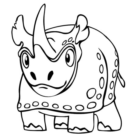 Rhinoceros. Vector illustrationのイラスト素材