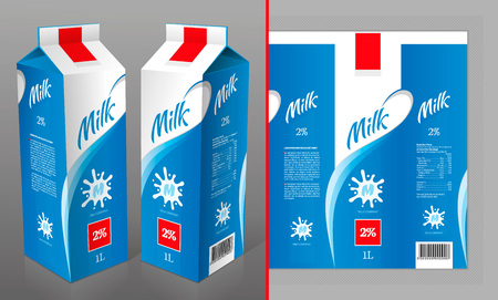 Milk package designのイラスト素材