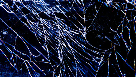 Broken fragile glass