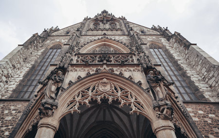Gothic building in the cityの写真素材