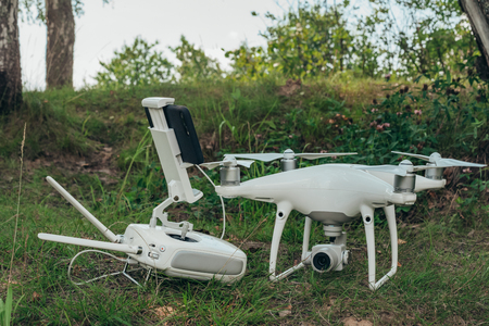 Photo of a drone in the forest