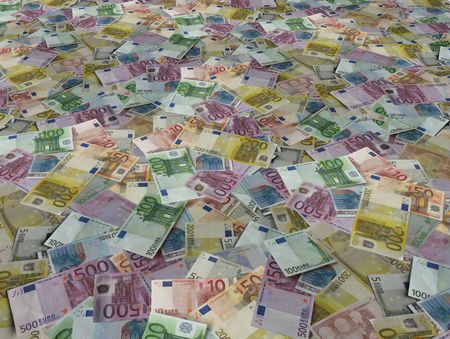 Euro banknotesの写真素材